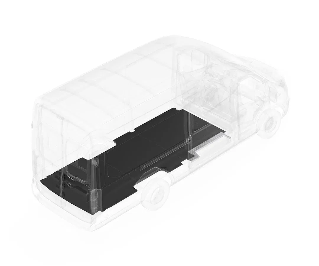 752-043-7021 – LEGEND FLEET Cargo Area Liner, Black Direct Fit Flat Edges Rubber Non-Skid 1 Piece